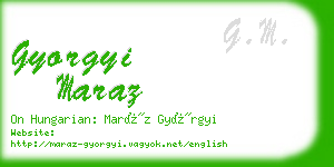 gyorgyi maraz business card